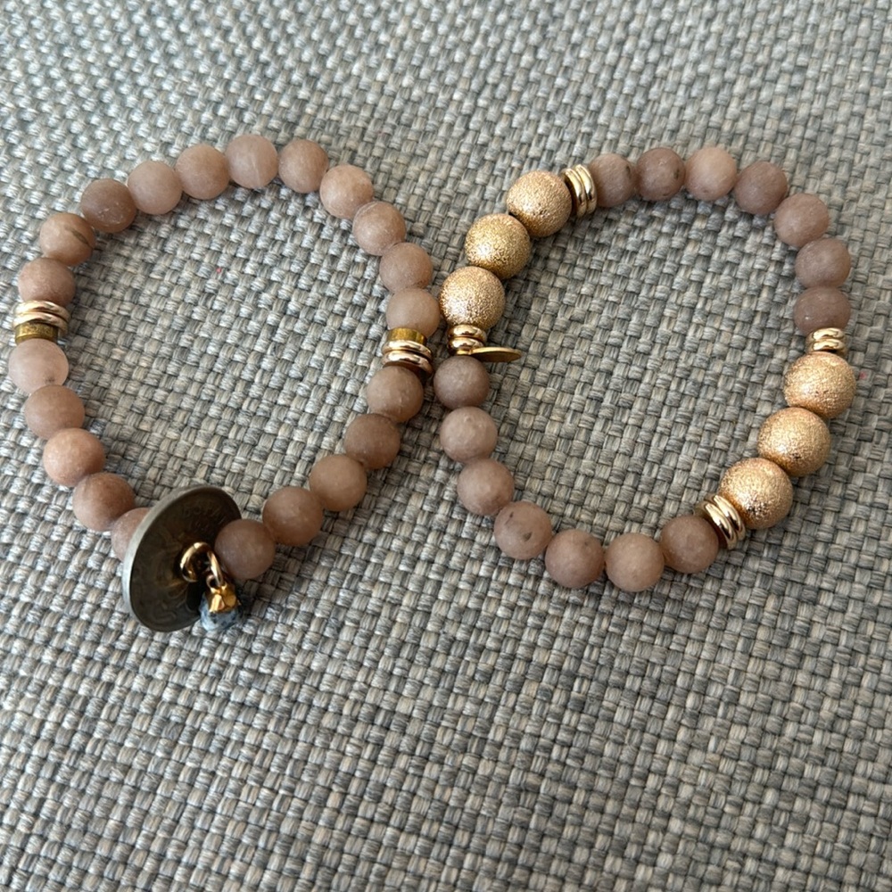 2 beaded bracelets by The Lace Project